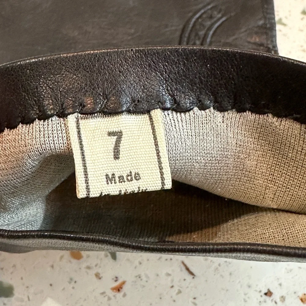 Vintage Carson‎ Pirie Scott & Co. Italian Black Leather Gloves Size 7